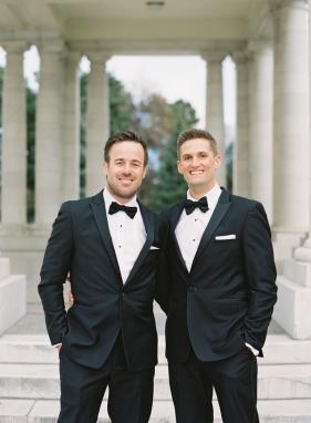 Black Peak Lapel Tuxedo - Image by Carrie King Photography