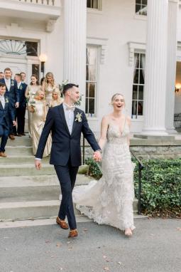 Midnight Blue Peak Lapel Tuxedo - Image by Kelli Lynn Photography