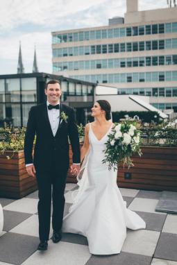 Black Notch Lapel Tuxedo - Image by Joy + Everette Photography