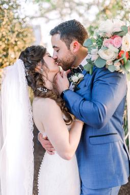 Mystic Blue Edge Notch Lapel Tuxedo - Image by Caitlin Gilbert Photography