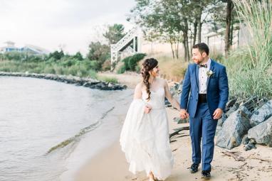 Mystic Blue Edge Notch Lapel Tuxedo - Image by Caitlin Gilbert Photography