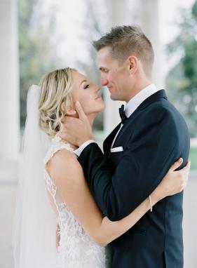 Black Peak Lapel Tuxedo - Image by Carrie King Photography