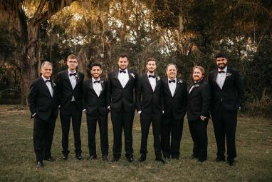 Black Notch Lapel Tuxedo - Image by Allie & Joey Photography