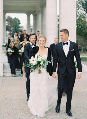 Black Peak Lapel Tuxedo - Image by Carrie King Photography