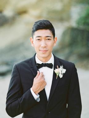 Black Notch Lapel Tuxedo - Image by Cavin Elizabeth Photography