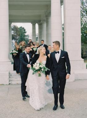 Black Peak Lapel Tuxedo - Image by Carrie King Photography