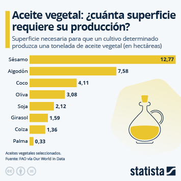 Infografía - Aceite vegetal: ¿cuánta superficie requiere su producción?