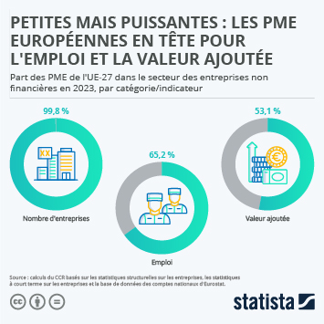 Infographie - Petites mais puissantes : Les PME européennes en tête pour l'emploi et la valeur ajoutée