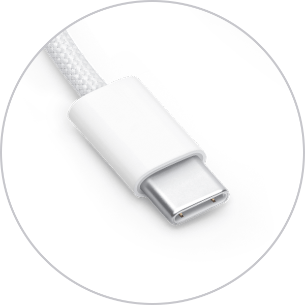 Örgülü USB-C kablosu