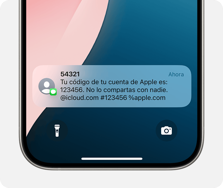 Aparece un código de verificación en un iPhone de confianza