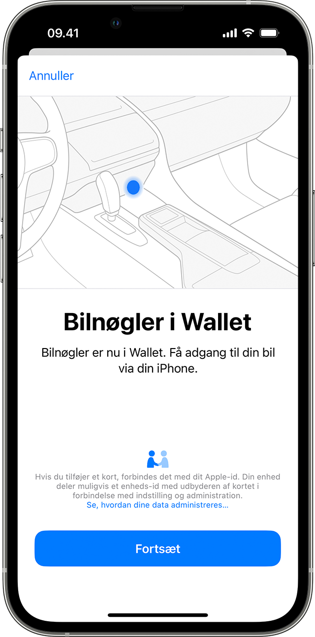 Bilnøgler i Wallet