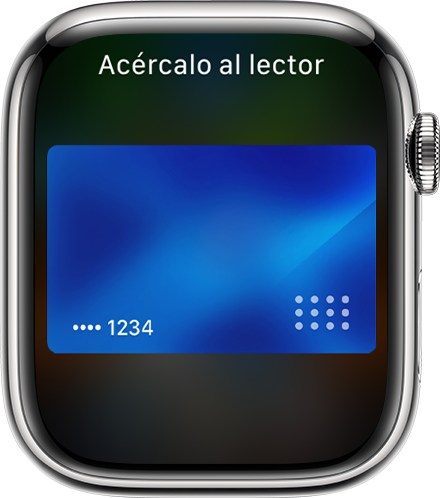 Apple Watch que muestra un pago finalizado con Apple Pay.