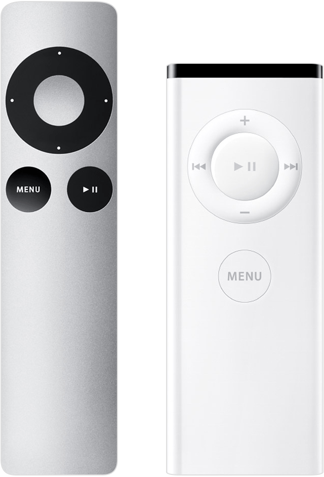 Το Apple Remote (αλουμινίου) διατίθεται με Apple TV (2ης και 3ης γενιάς) και το Apple Remote (λευκό) διατίθεται με Apple TV (1ης γενιάς).