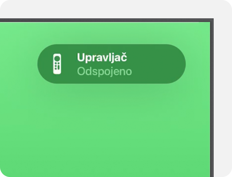 Obavijest Upravljač odspojeno pojavljuje se u gornjem desnom kutu zaslona TV-a