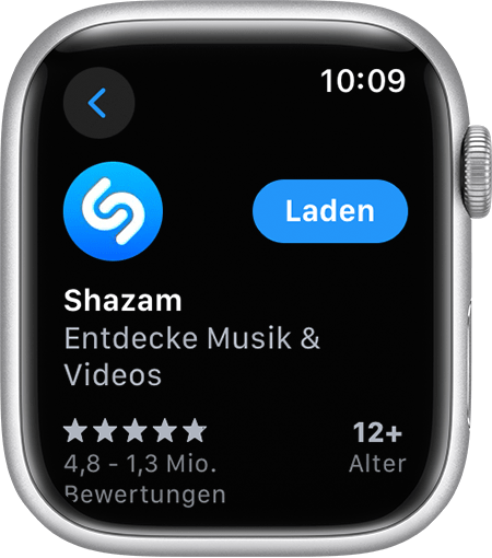 Apple Watch-Bildschirm, auf dem gezeigt wird, wie eine App geladen wird