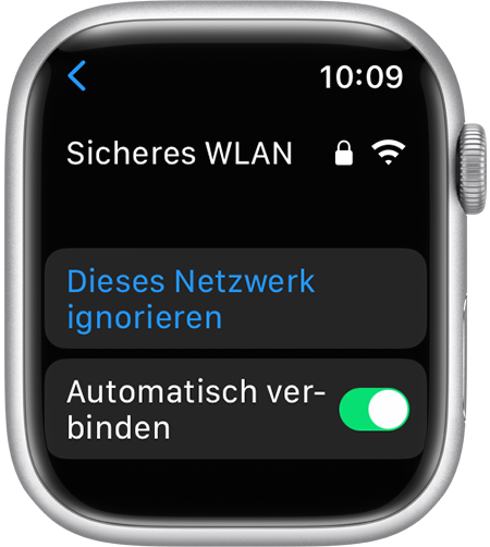 Option "Dieses Netzwerk ignorieren" auf der Apple Watch