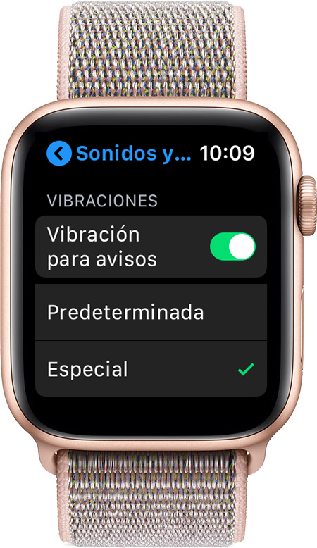 Pantalla Sonidos y vibración