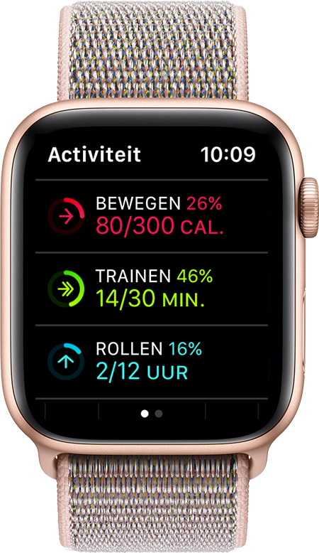 Scherm 'Activiteit'