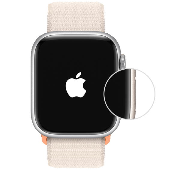 Apple Watchのサイドボタンを示す画像