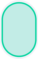 A dark green oval.