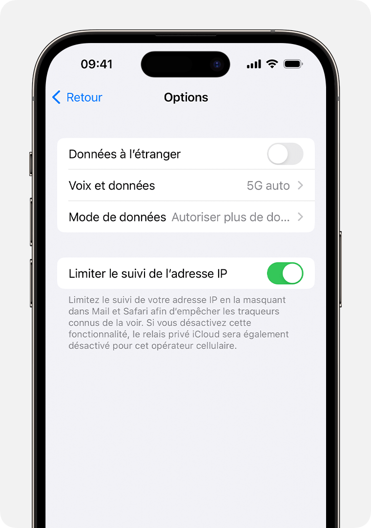 Désactiver le relais privé pour un réseau cellulaire spécifique dans les réglages de l’iPhone