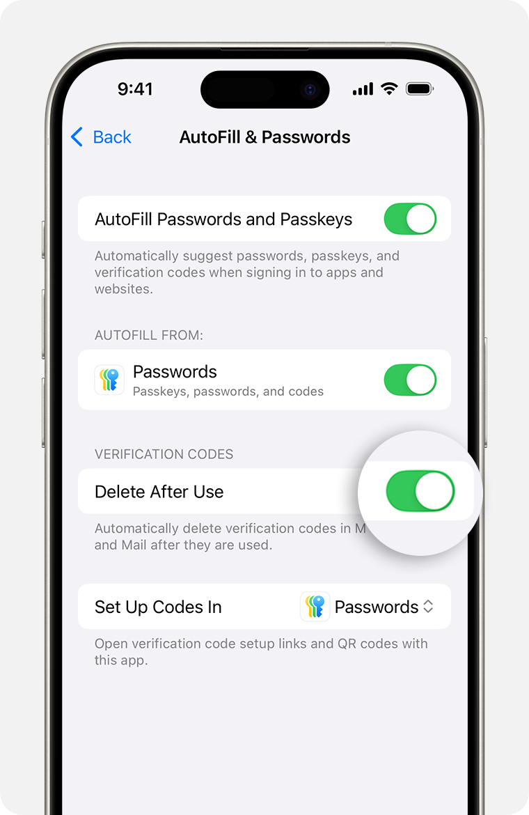 In iOS 18 and later, Messages can automatically delete messages that contain password verification codes after you use that code. 