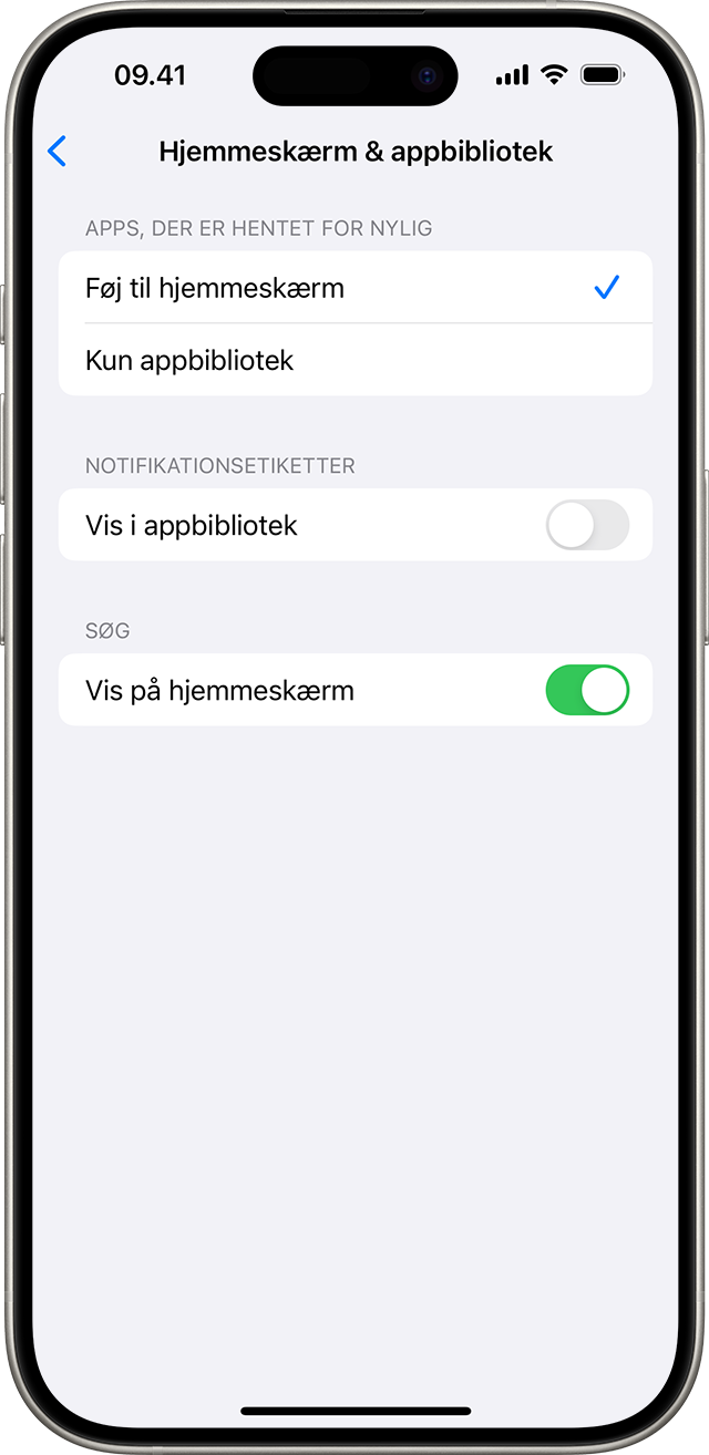 ios-17-iphone-15-pro-indstillinger-hjemmeskærm-og-appbibliotek