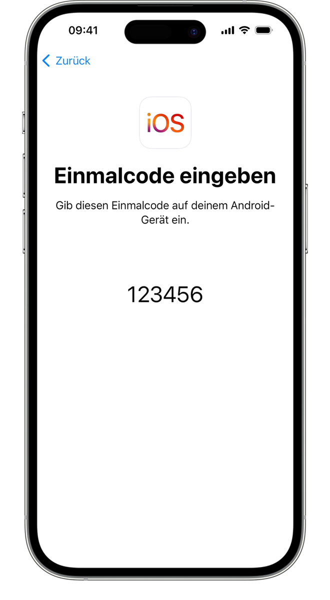 Ein einmaliger Code bestätigt, dass die beiden Geräte verbunden sind.