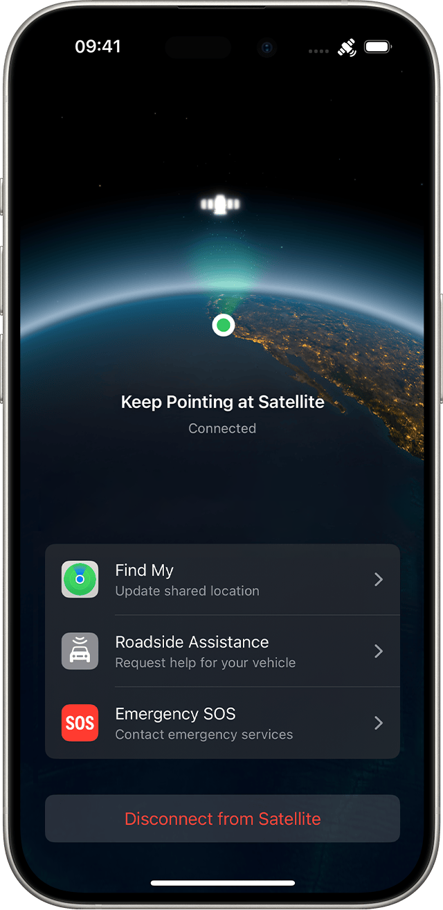 In Connection Assistant, follow the prompts to connect to a satellite.