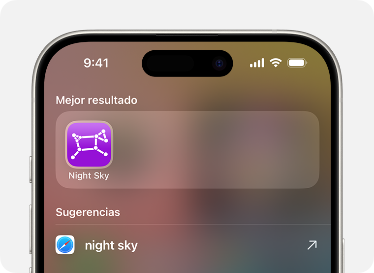 Utiliza Buscar en el iPhone para encontrar las apps que pueden no aparecer en la pantalla de inicio.