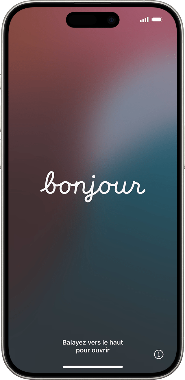 L’écran Bonjour d’iOS 18.