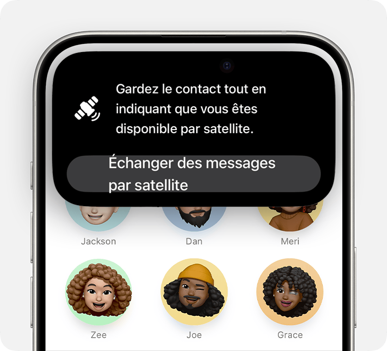 Notification qui s’affiche dans Messages lorsque l’iPhone est hors de portée cellulaire et Wi-Fi