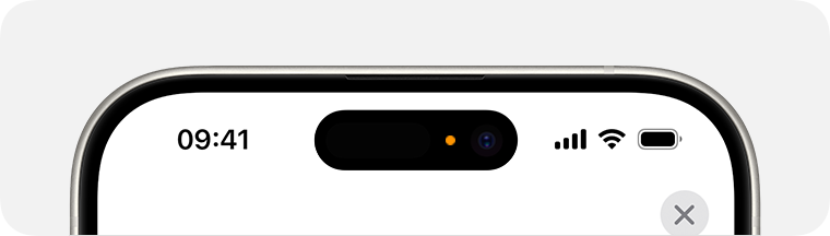 Lorsqu’un voyant orange apparaît dans la barre d’état de votre iPhone, le microphone est en cours d’utilisation.