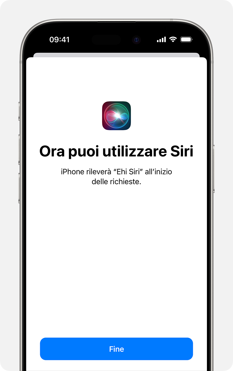 Schermata Siri è pronta in modalità scura