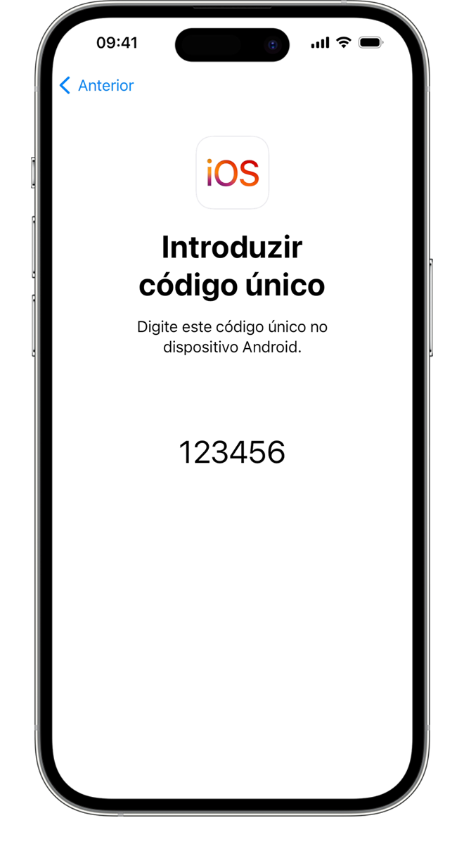 Um código único confirma que os dois dispositivos estão ligados.