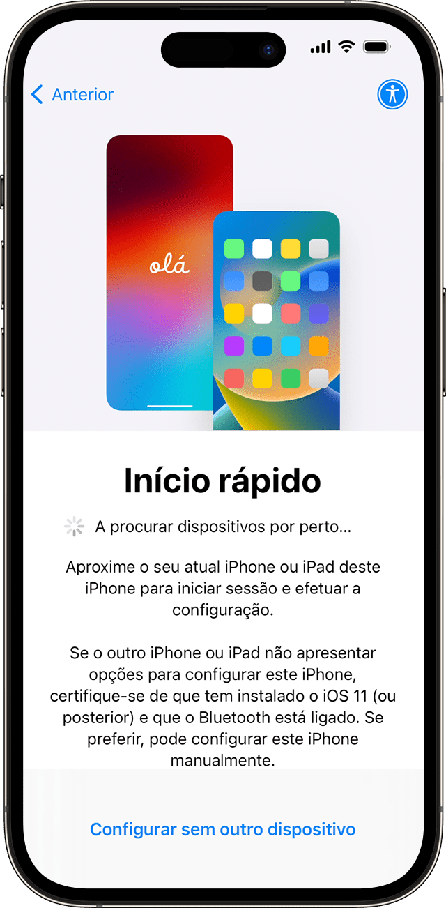 O ecrã Início rápido no iOS 17