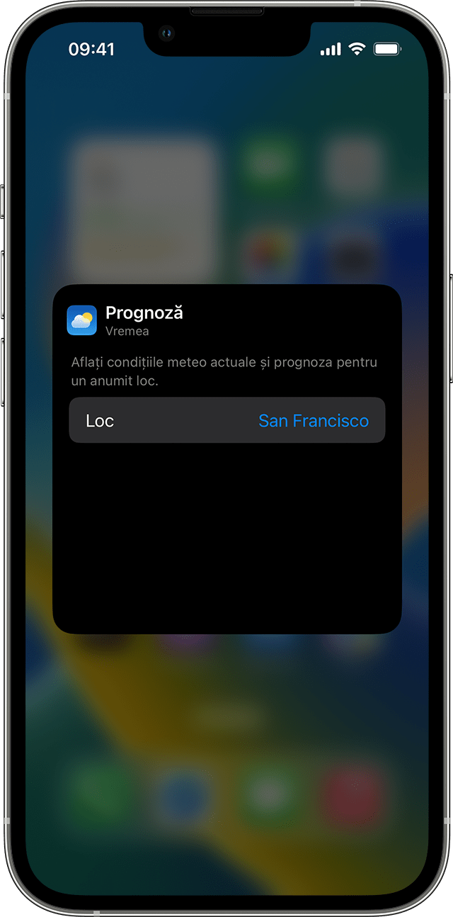 Un iPhone care afișează modul de editare a unui widget