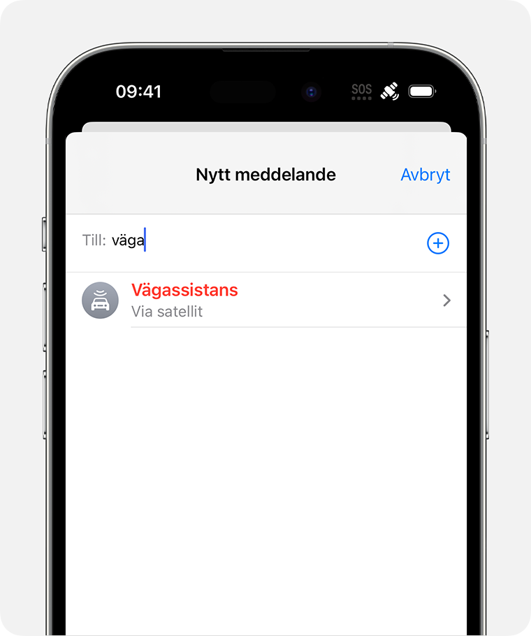 Du kan skicka sms och be om vägassistans när du saknar täckning.