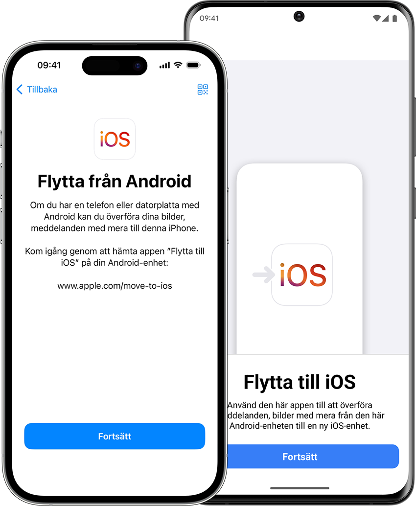 Appen Flytta till iOS hjälper dig att överföra data från din Android-telefon till en ny iPhone.