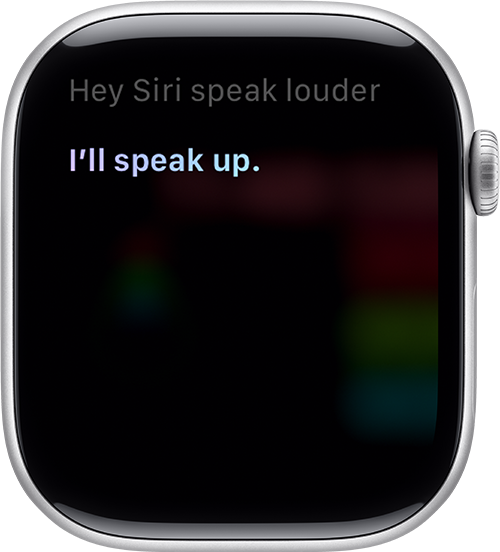 Siri responding on Apple Watch