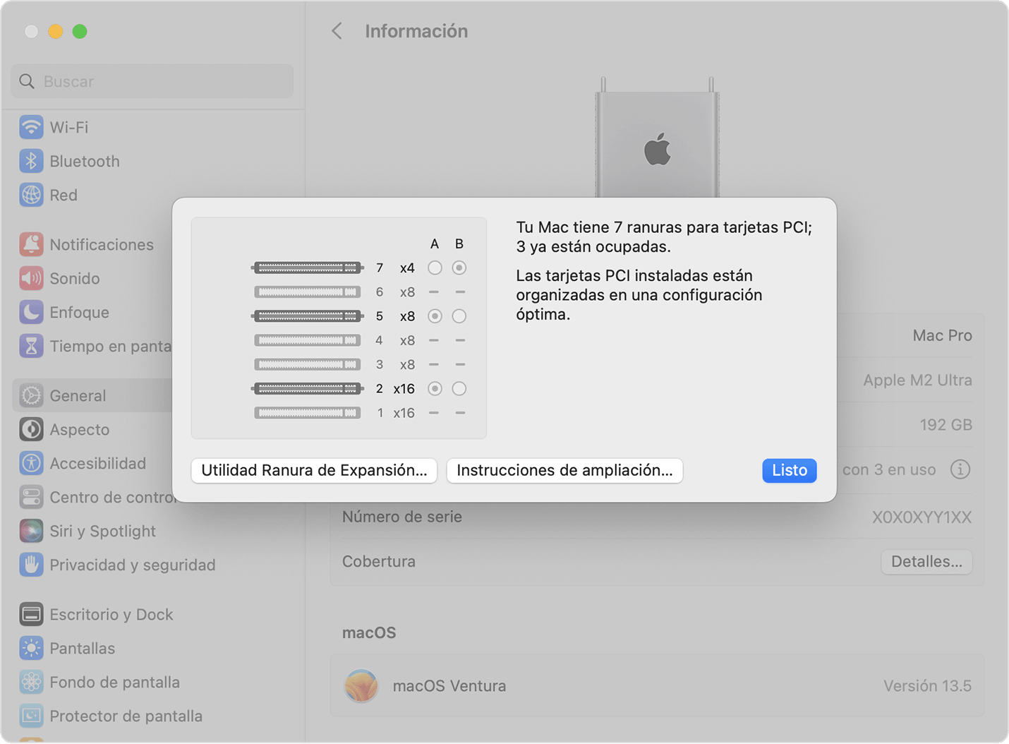 macos-ventura-mac-pro-system-settings-general-about-pcie-cards-info-pcie-slot-configuration