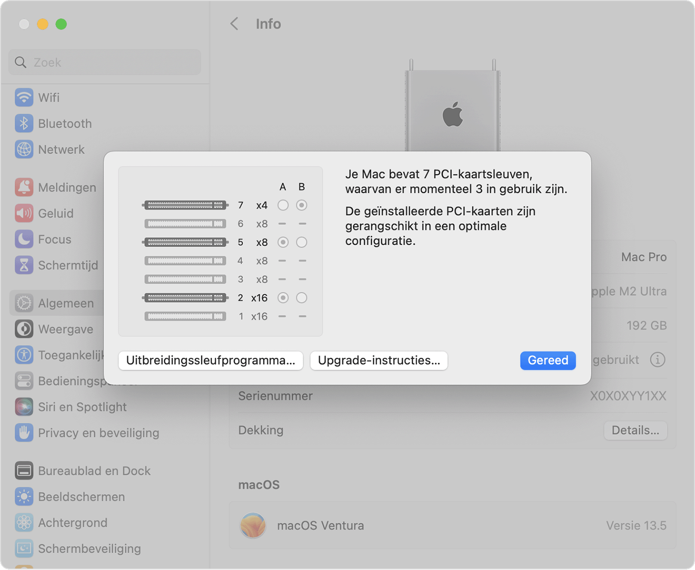 macos-ventura-mac-pro-system-settings-general-about-pcie-cards-info-pcie-slot-configuration