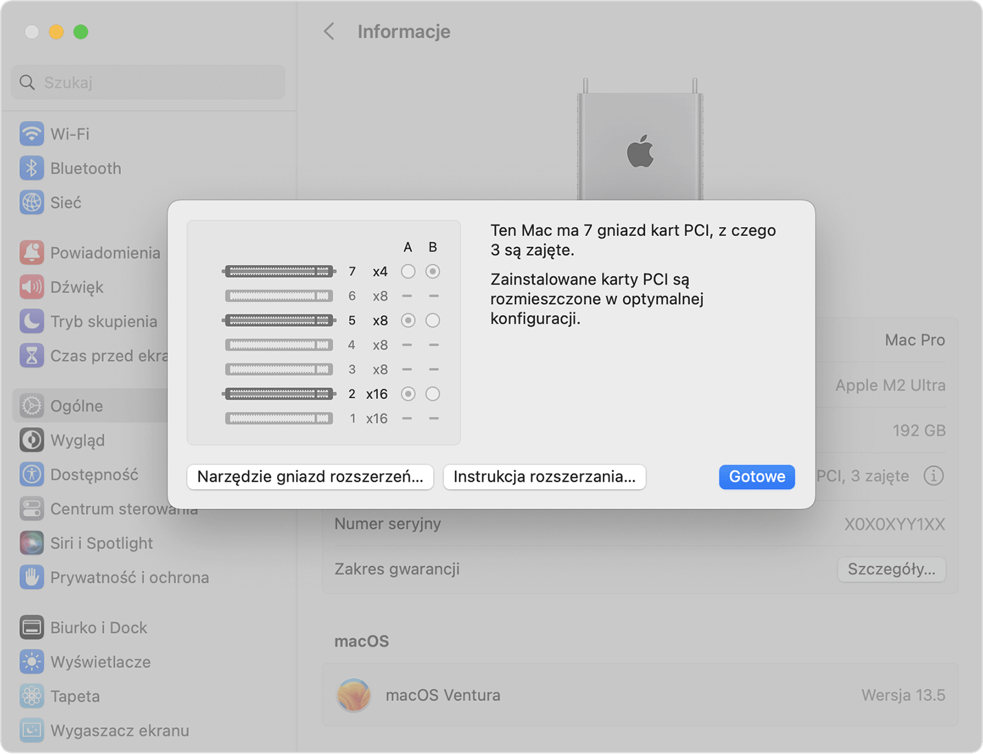 macos-ventura-mac-pro-system-settings-general-about-pcie-cards-info-pcie-slot-configuration