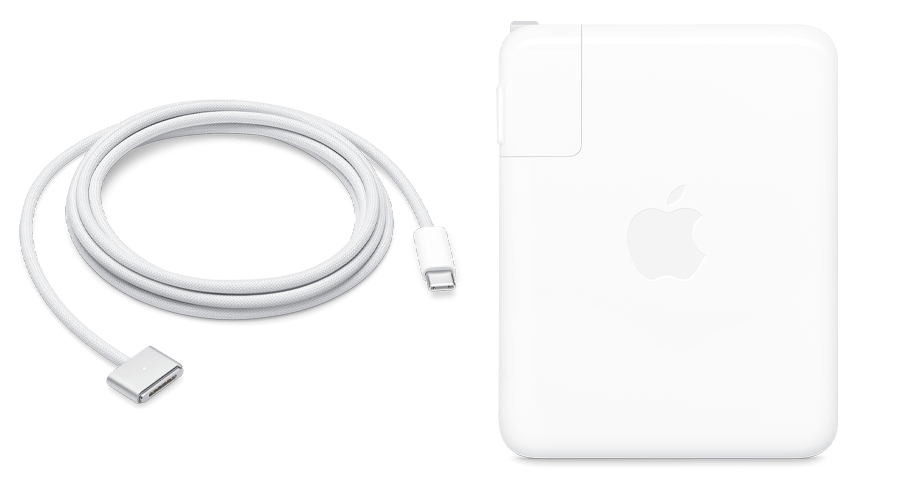 Adaptador de corriente USB-C de 140 W y cable de USB-C a MagSafe 3