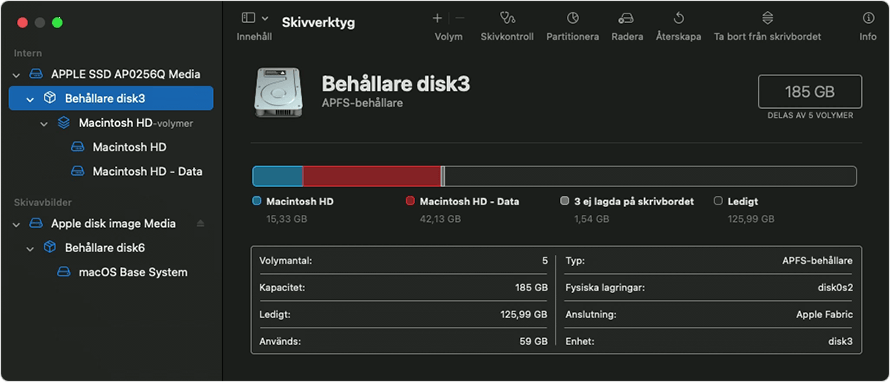 Skivverktyg: Behållare och volymer