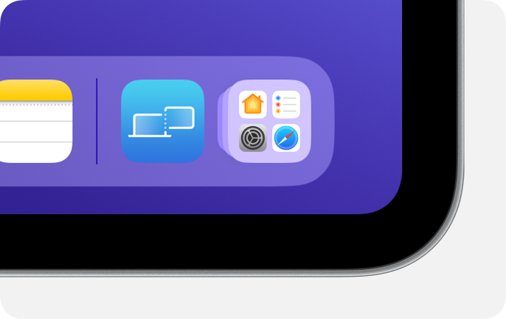 A app Sidecar na Dock do iPad.