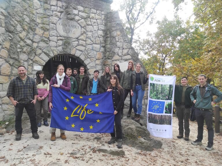 Field trip for university students in the Buda Mountains