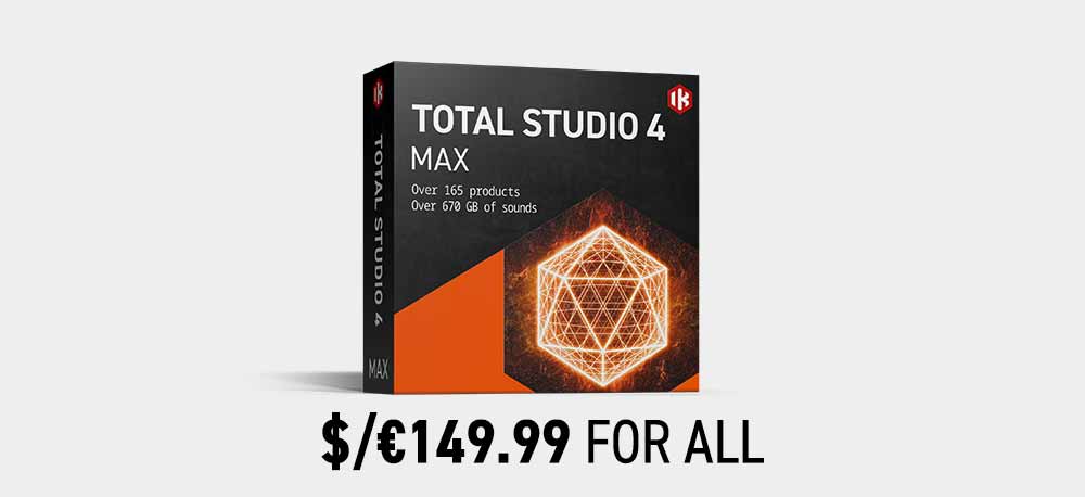 Total Studio 4 MAX only $/€149.99 for everyone