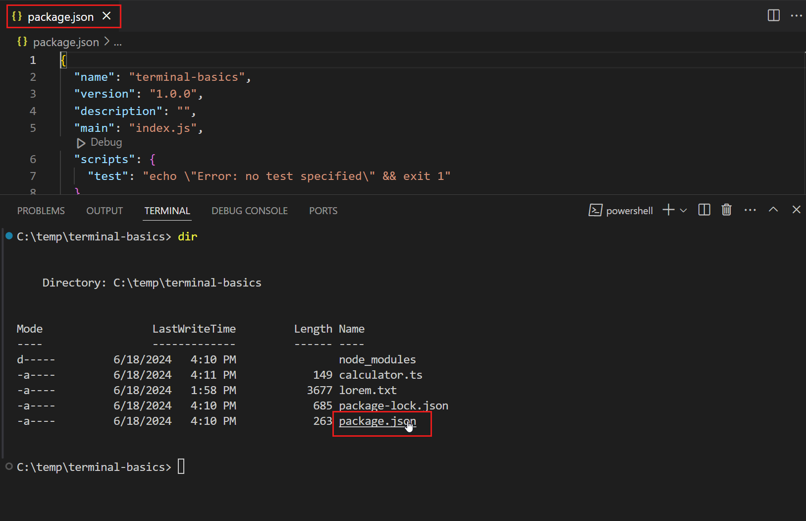 Navigate to files/URLs using links in terminal output