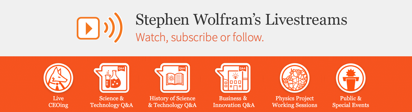 Stephen Wolfram Livestreams